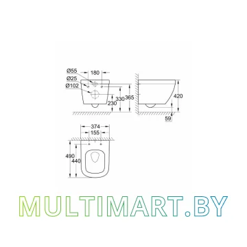 Унитаз Grohe Euro 3920600H картинка 2